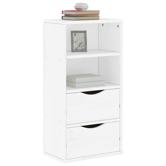 vidaXL Side Cabinet with Drawers ODDA White 40x24x79 cm Solid Wood Pine