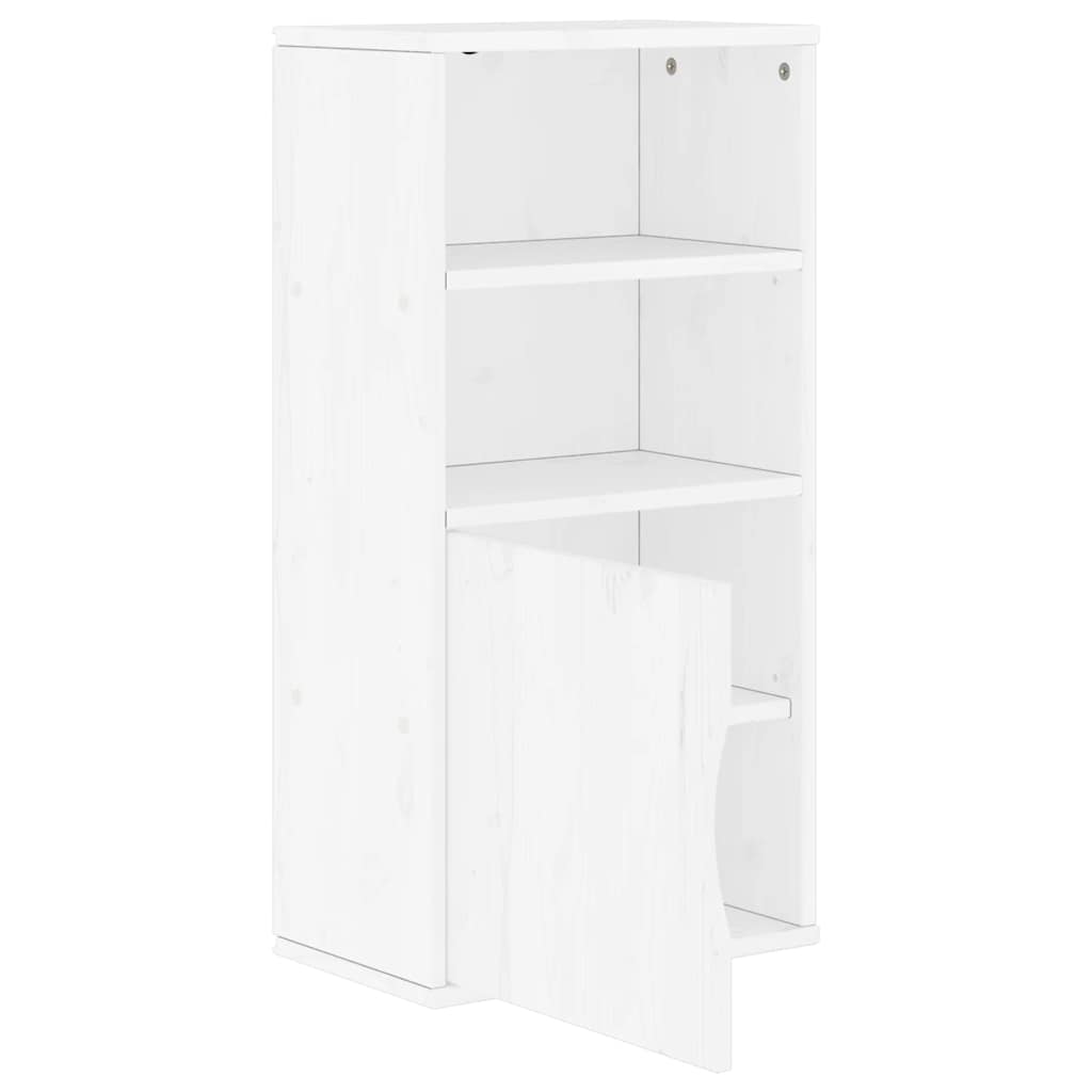 vidaXL Side Cabinet ODDA White 40x24x79 cm Solid Wood Pine