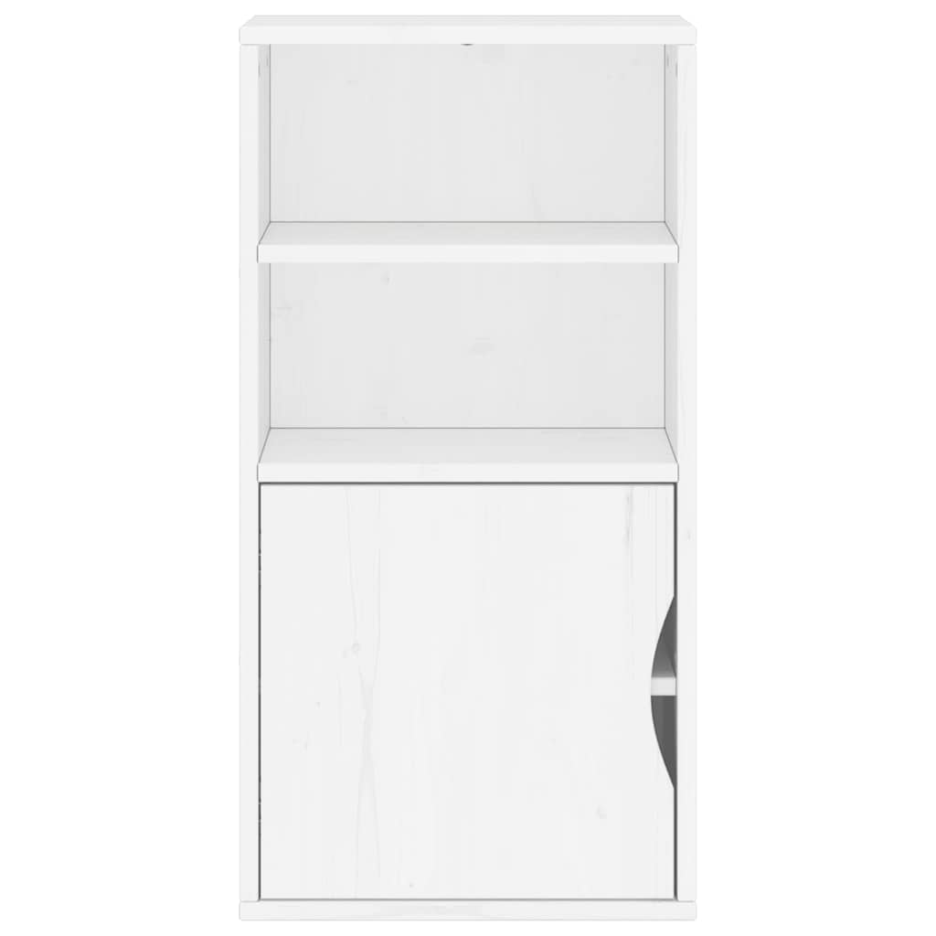 vidaXL Side Cabinet ODDA White 40x24x79 cm Solid Wood Pine