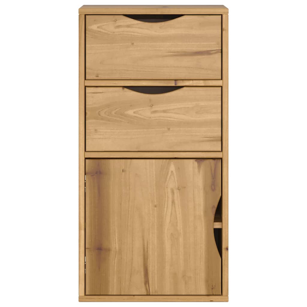 vidaXL Side Cabinet with Drawers ODDA 40x24x79 cm Solid Wood Pine