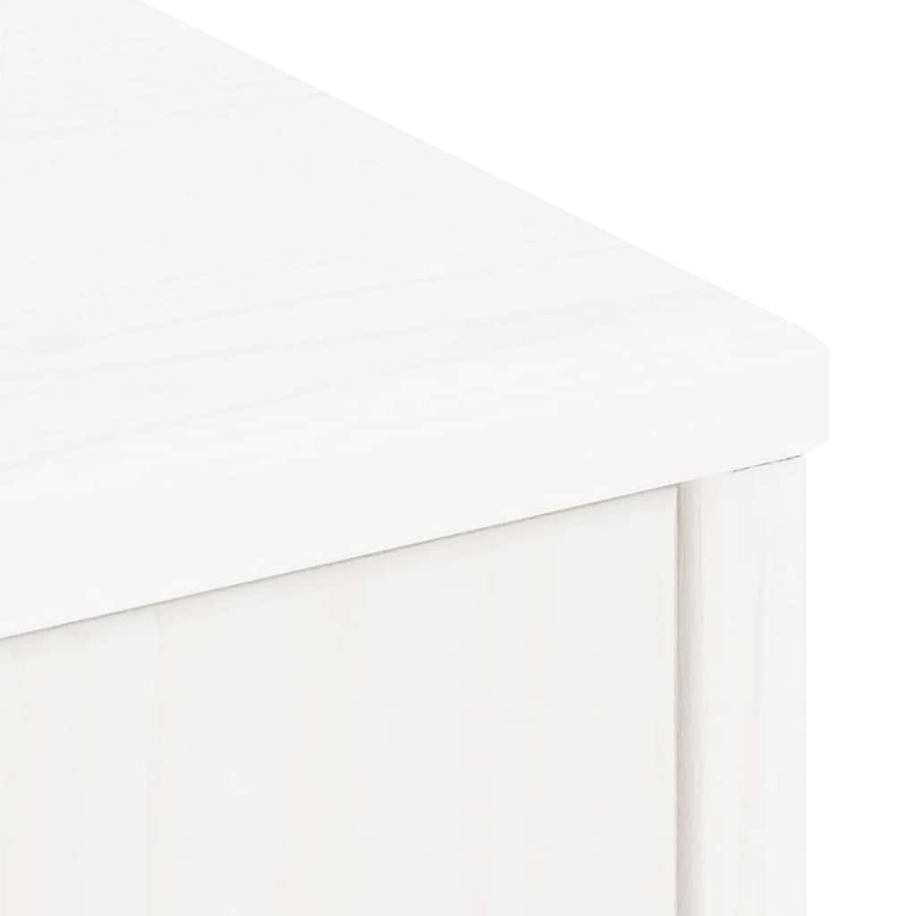 vidaXL Side Cabinet with Drawers ODDA White 40x24x79 cm Solid Wood Pine