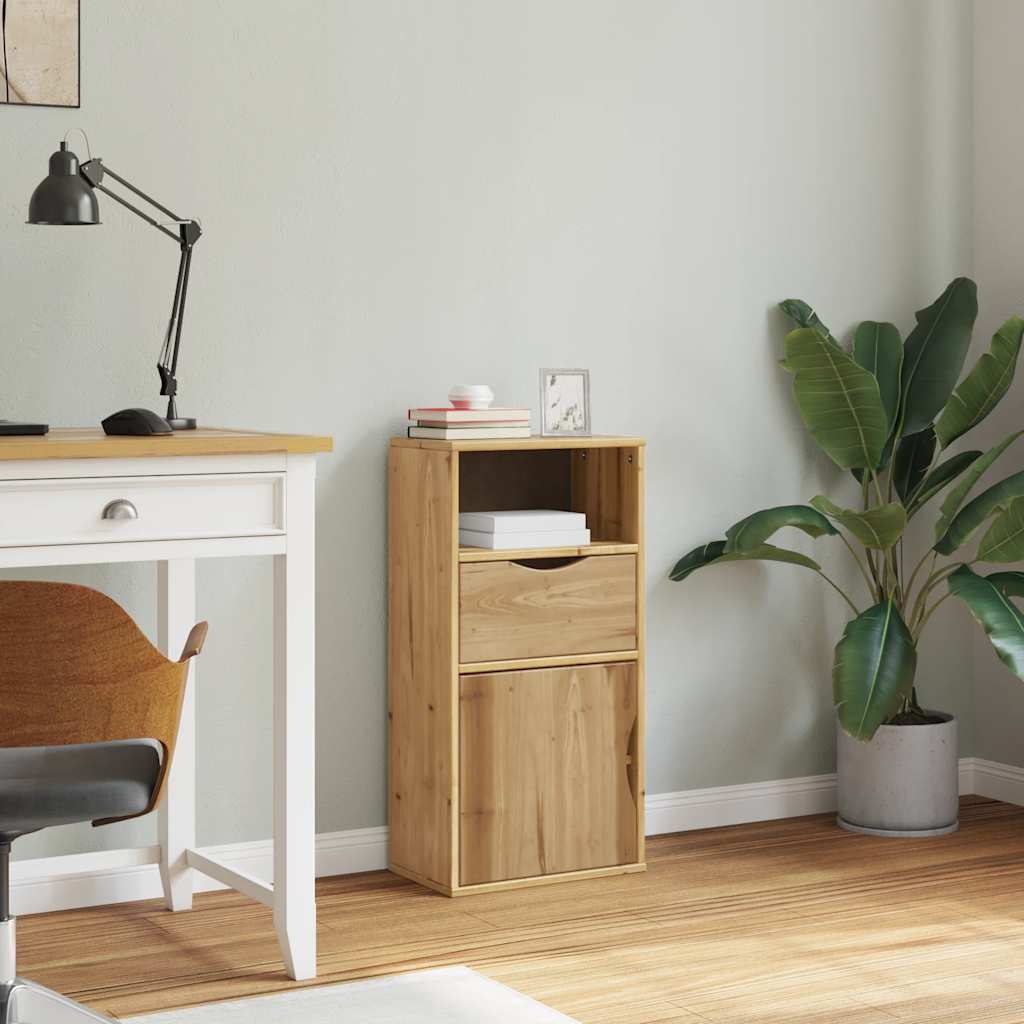 vidaXL Side Cabinet with Drawer ODDA 40x24x79 cm Solid Wood Pine