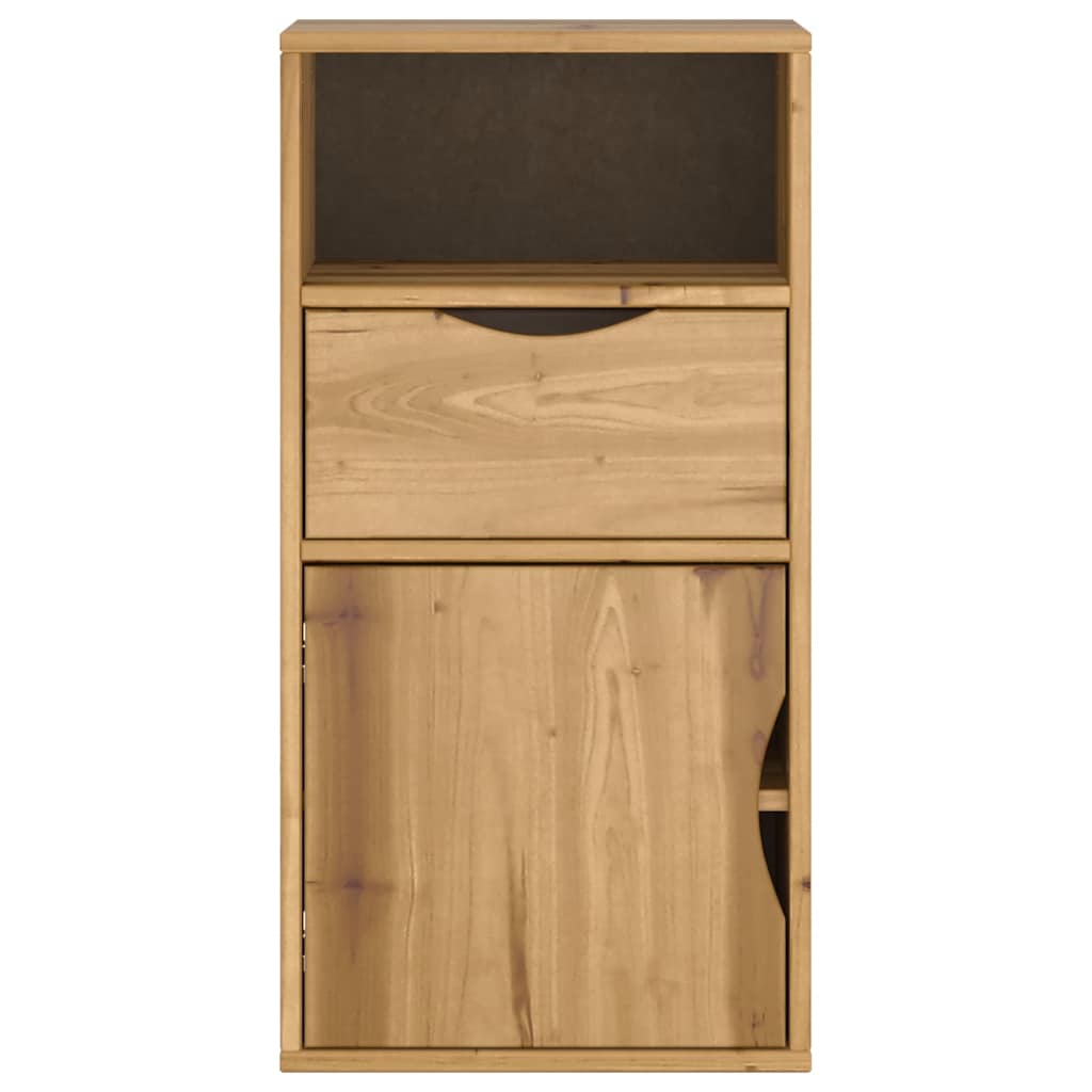 vidaXL Side Cabinet with Drawer ODDA 40x24x79 cm Solid Wood Pine