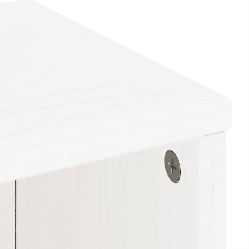 vidaXL Side Cabinet with Drawer ODDA White 40x24x79 cm Solid Wood Pine