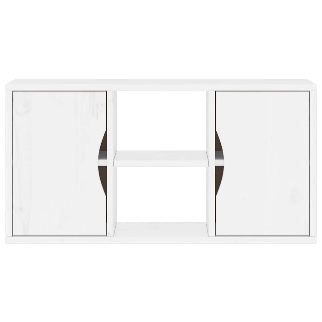 TV Cabinet “ODDA” White 79x24x40 cm Solid Wood Pine