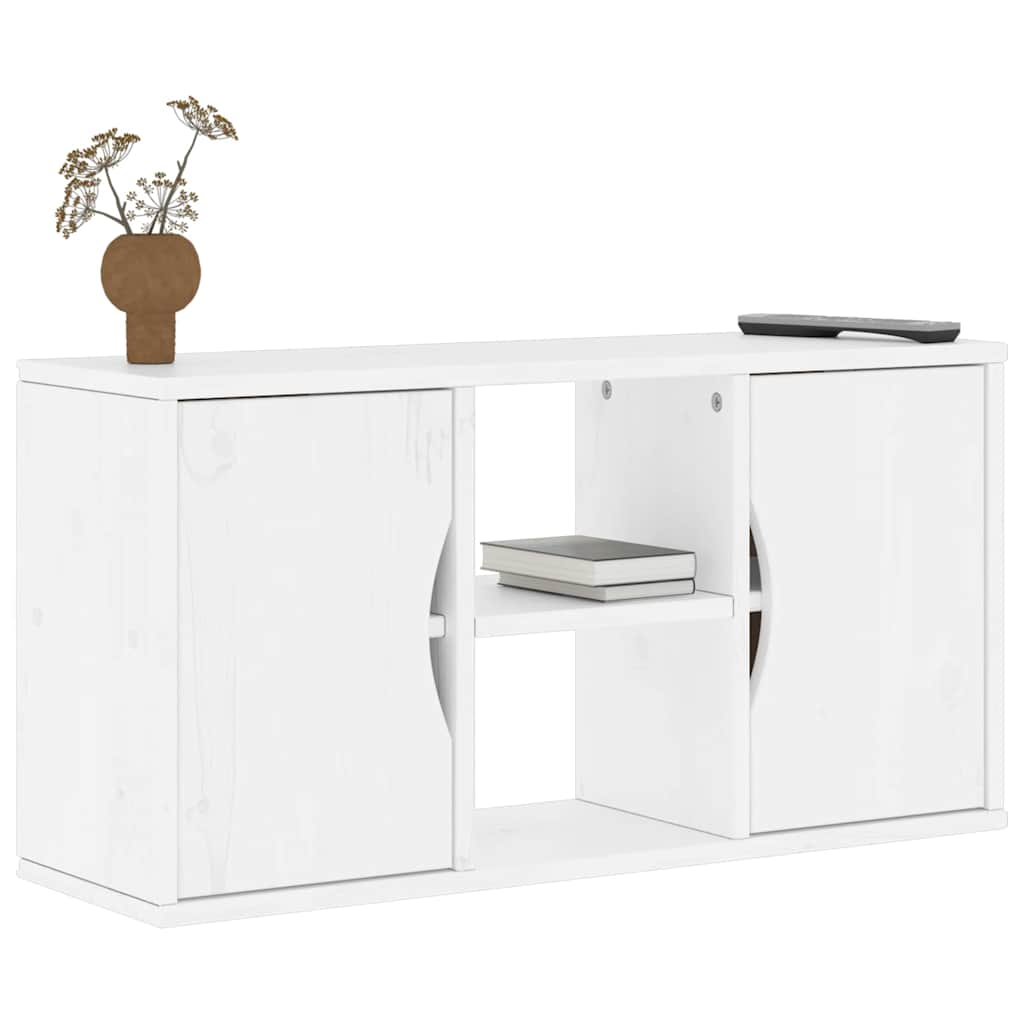 TV Cabinet “ODDA” White 79x24x40 cm Solid Wood Pine