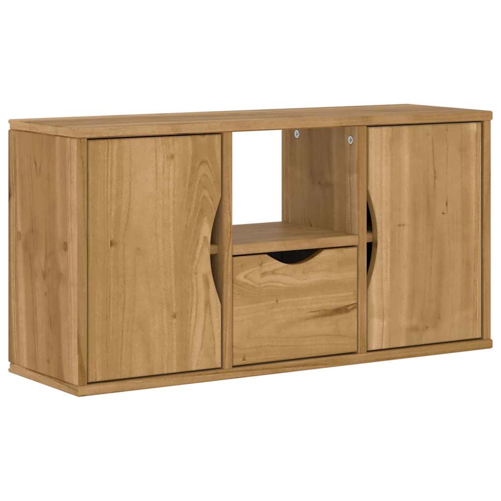 vidaXL TV Cabinet with Drawer ODDA 79x24x40 cm Solid Wood Pine