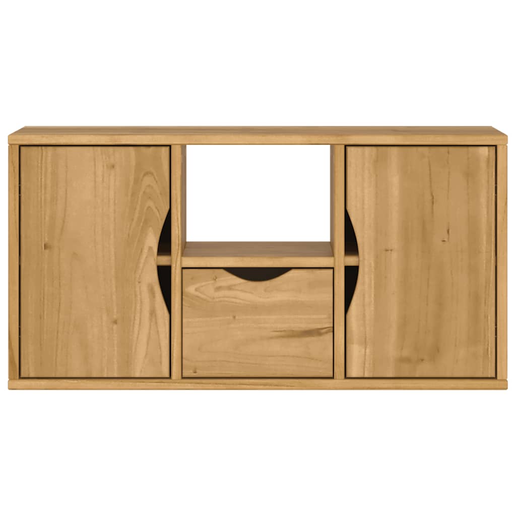 vidaXL TV Cabinet with Drawer ODDA 79x24x40 cm Solid Wood Pine