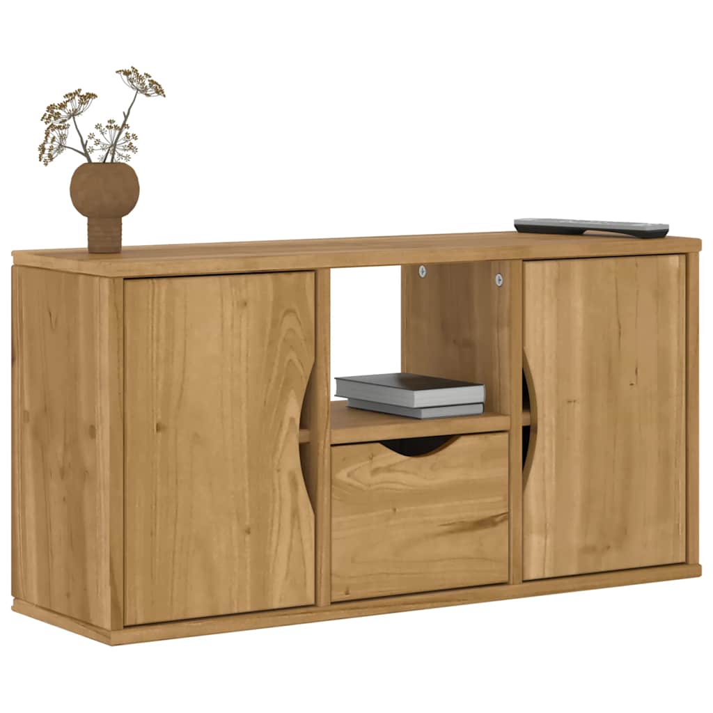TV Cabinet with Drawer “ODDA” 79x24x40 cm Solid Wood Pine