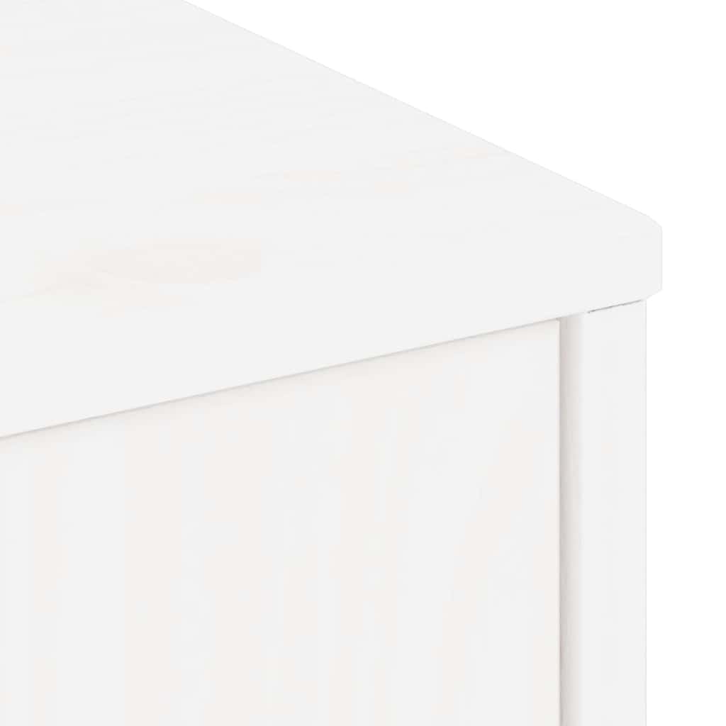 TV Cabinet with Drawer “ODDA” White 79x24x40 cm Solid Wood Pine