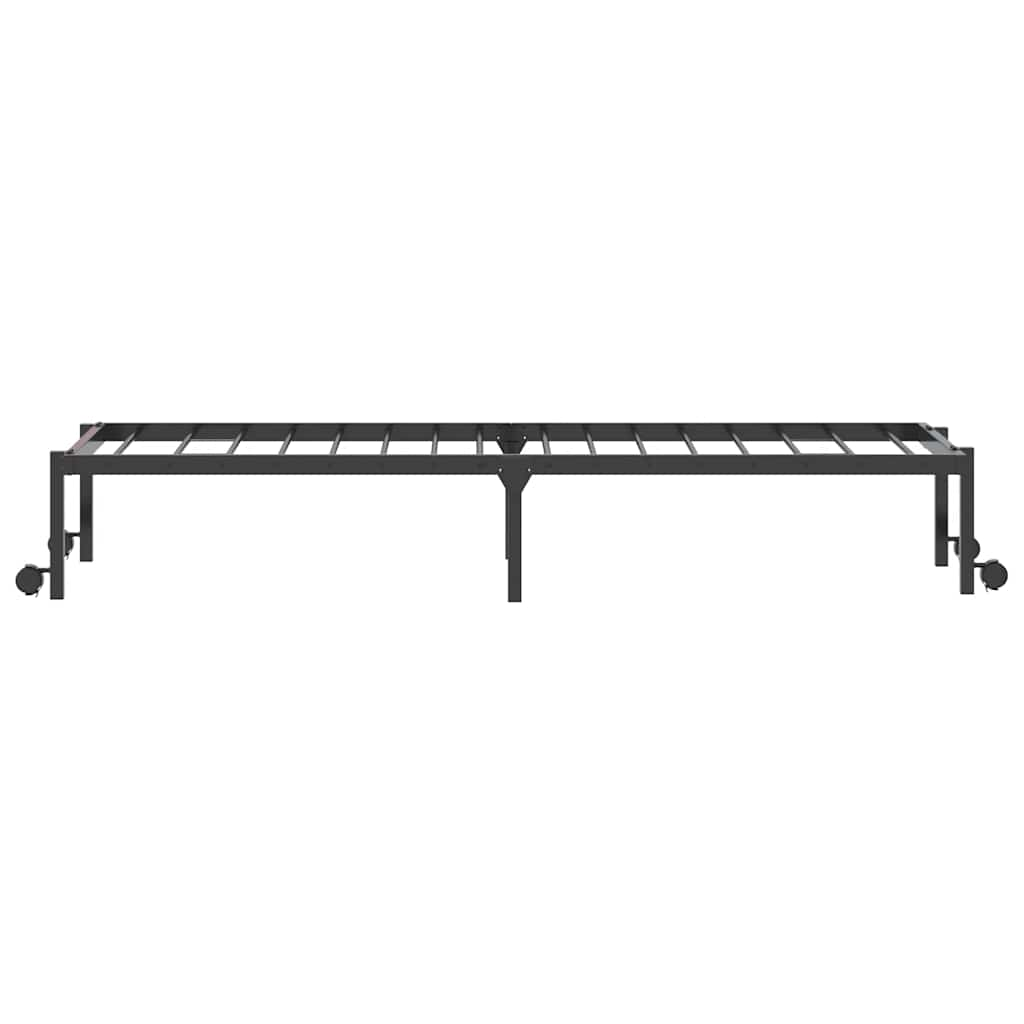 vidaXL Bed Frame without Mattress Foldable Black 75x190 cm Steel