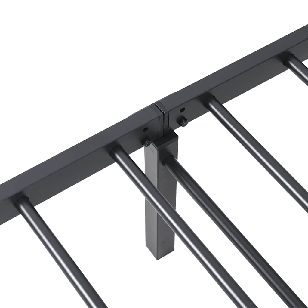 vidaXL Bed Frame without Mattress Foldable Black 75x190 cm Steel