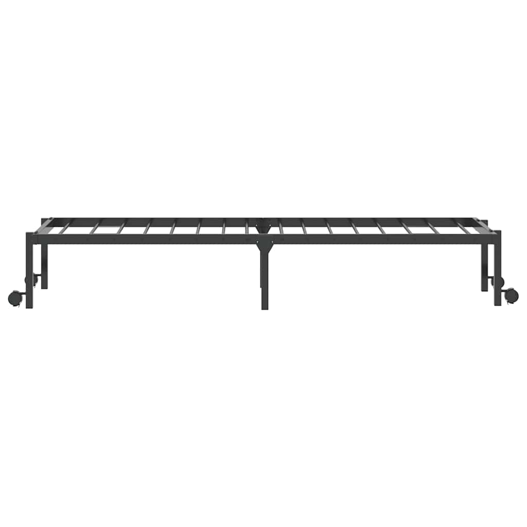 vidaXL Bed Frame without Mattress Foldable Black 80x200 cm Steel