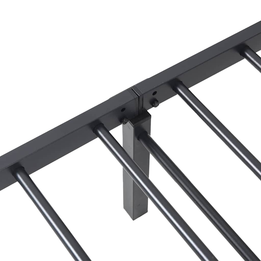 vidaXL Bed Frame without Mattress Foldable Black 90x190 cm Steel