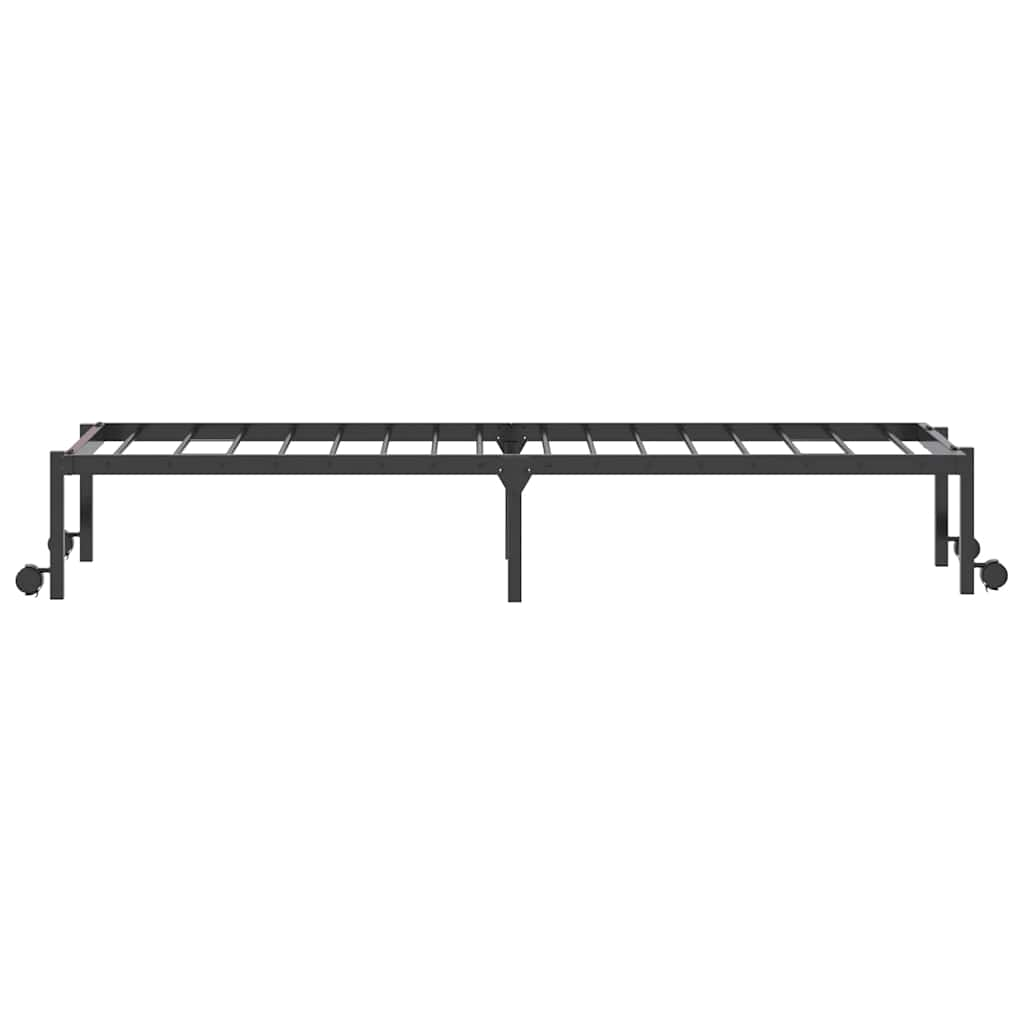 vidaXL Bed Frame without Mattress Foldable Black 90x200 cm Steel