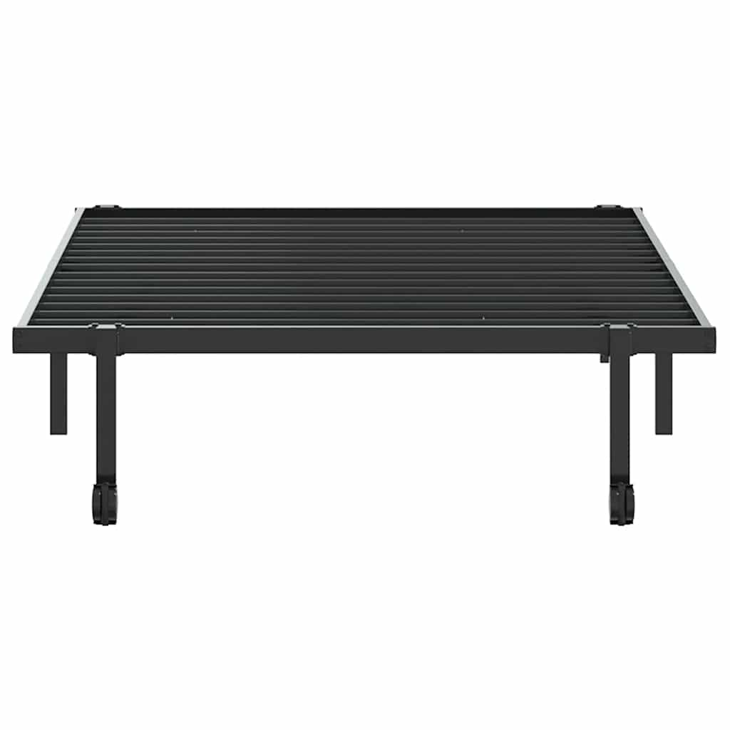 vidaXL Bed Frame without Mattress Foldable Black 100x190 cm Steel