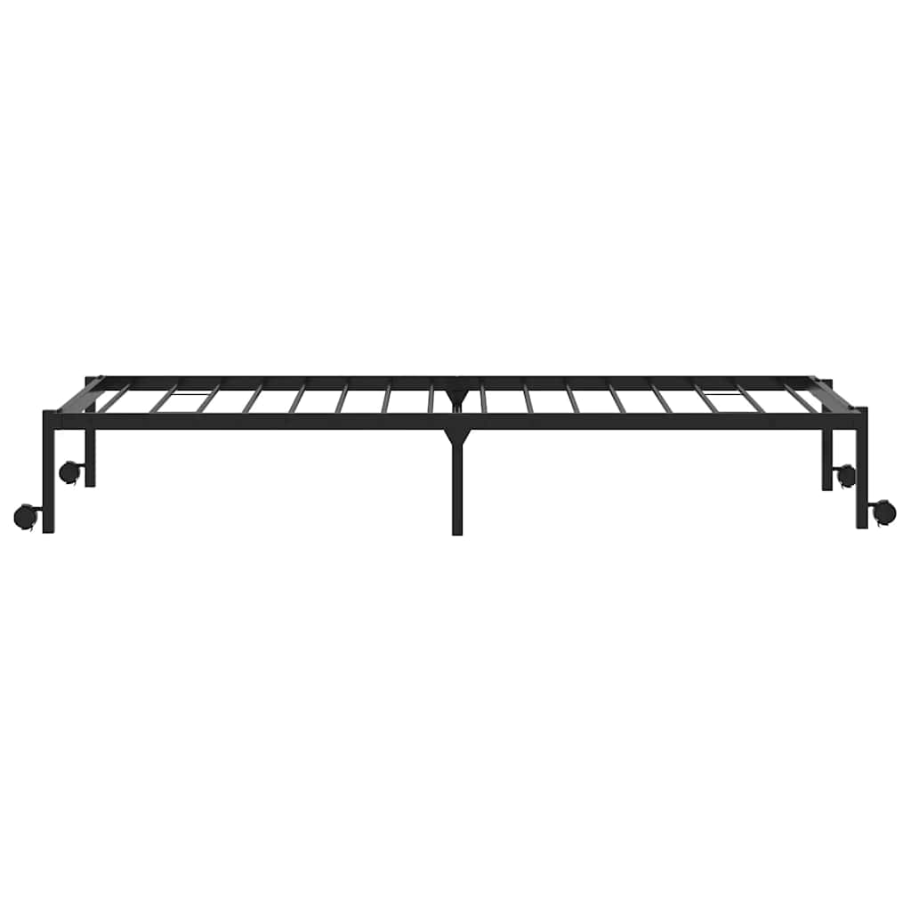 vidaXL Bed Frame without Mattress Foldable Black 100x190 cm Steel