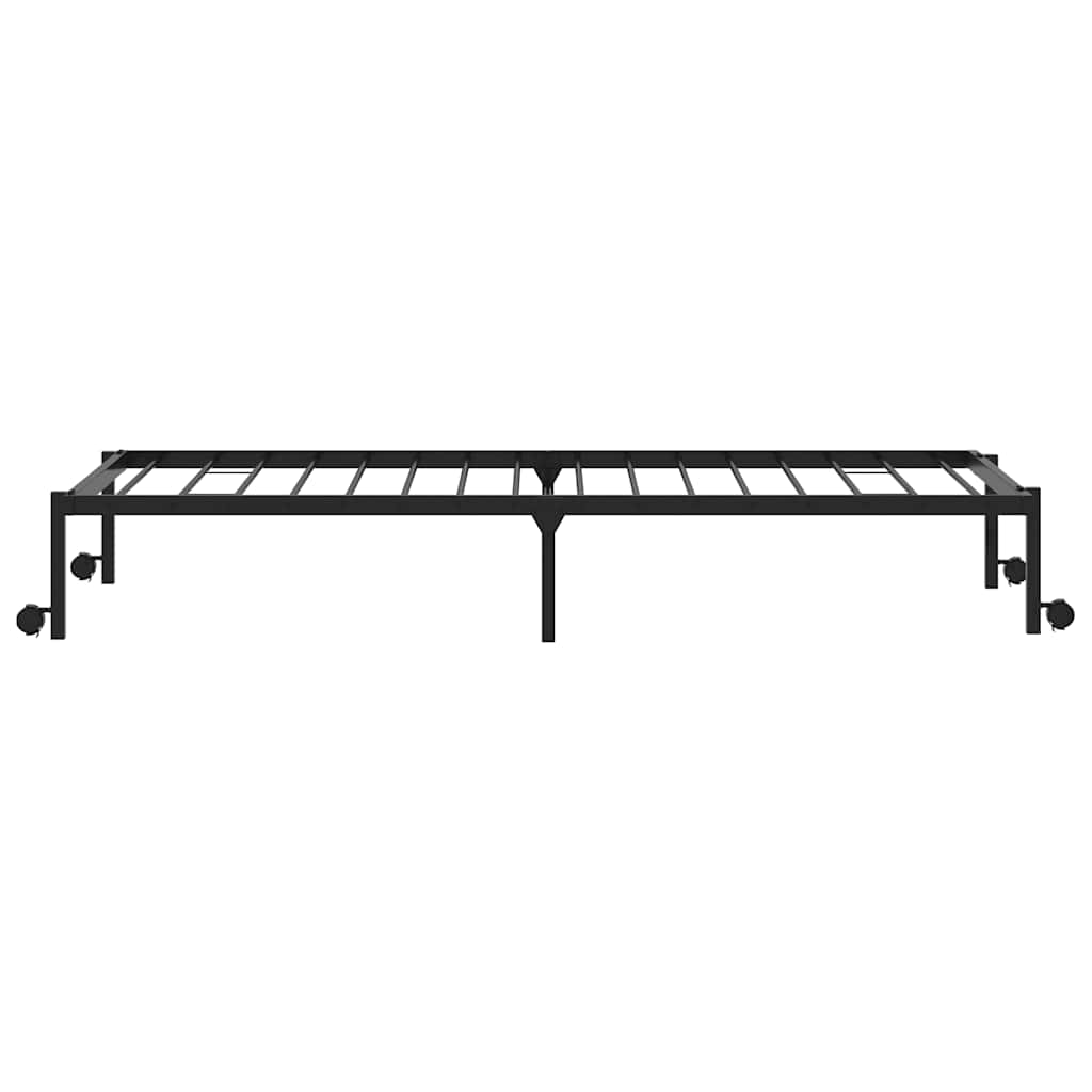 vidaXL Bed Frame without Mattress Foldable Black 107x203 cm Steel