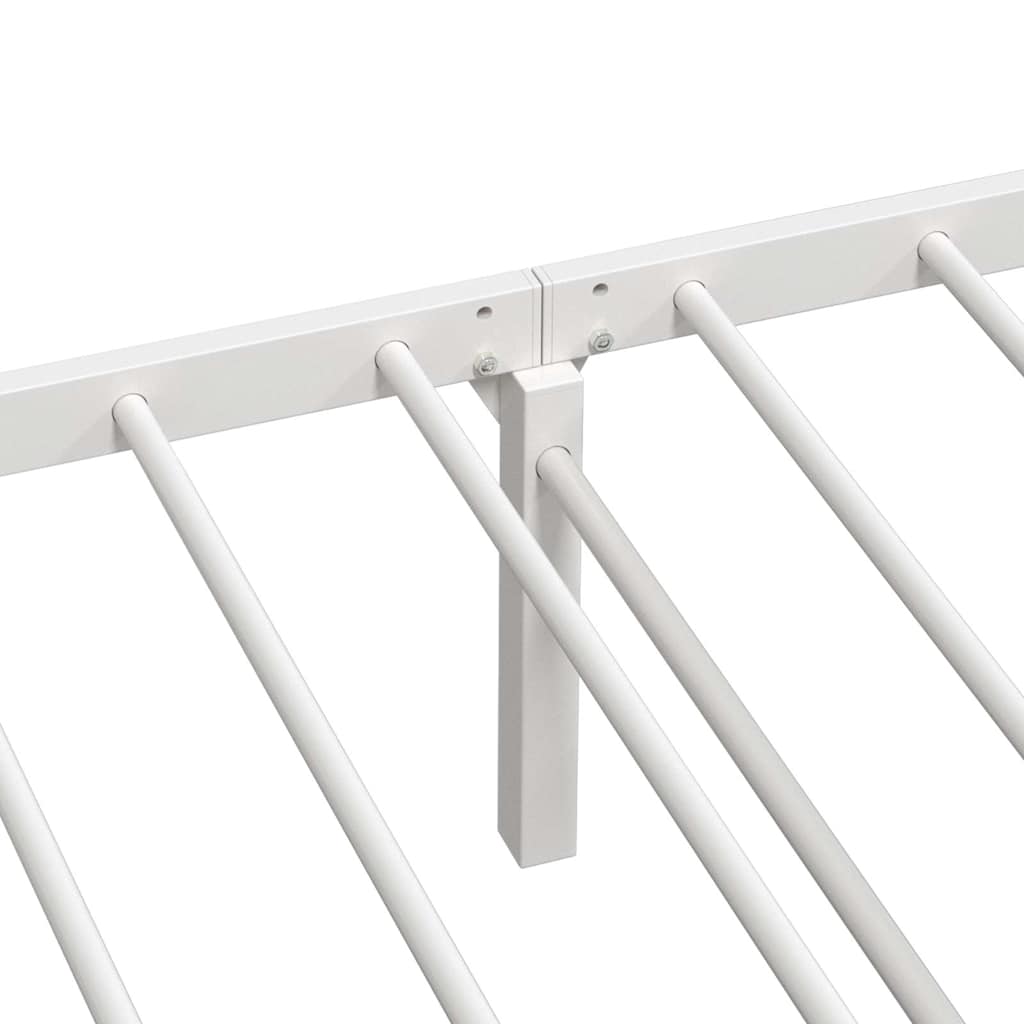 vidaXL Bed Frame without Mattress Foldable White 75x190 cm Steel