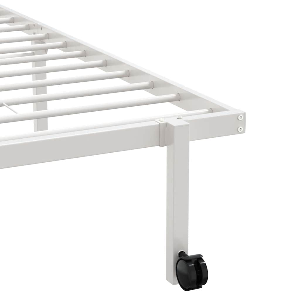 vidaXL Bed Frame without Mattress Foldable White 80x200 cm Steel