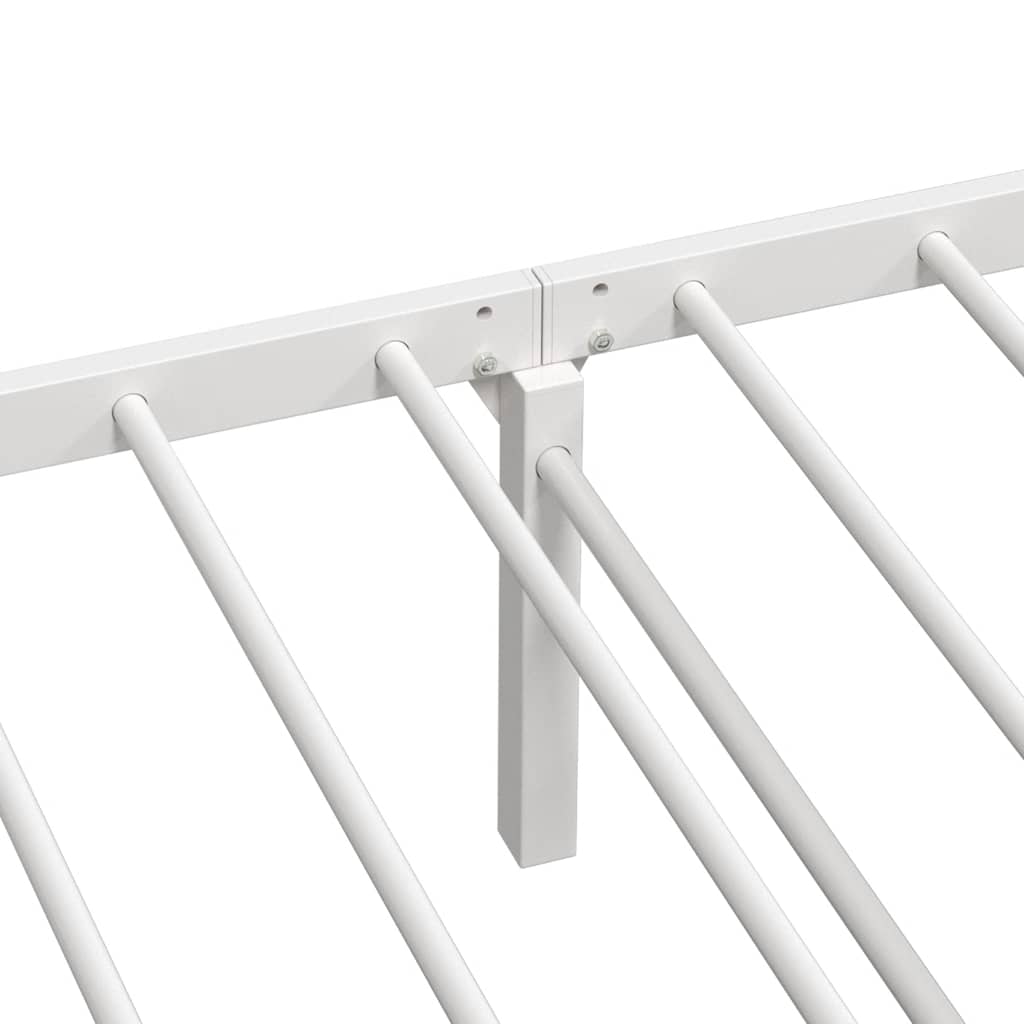 vidaXL Bed Frame without Mattress Foldable White 80x200 cm Steel