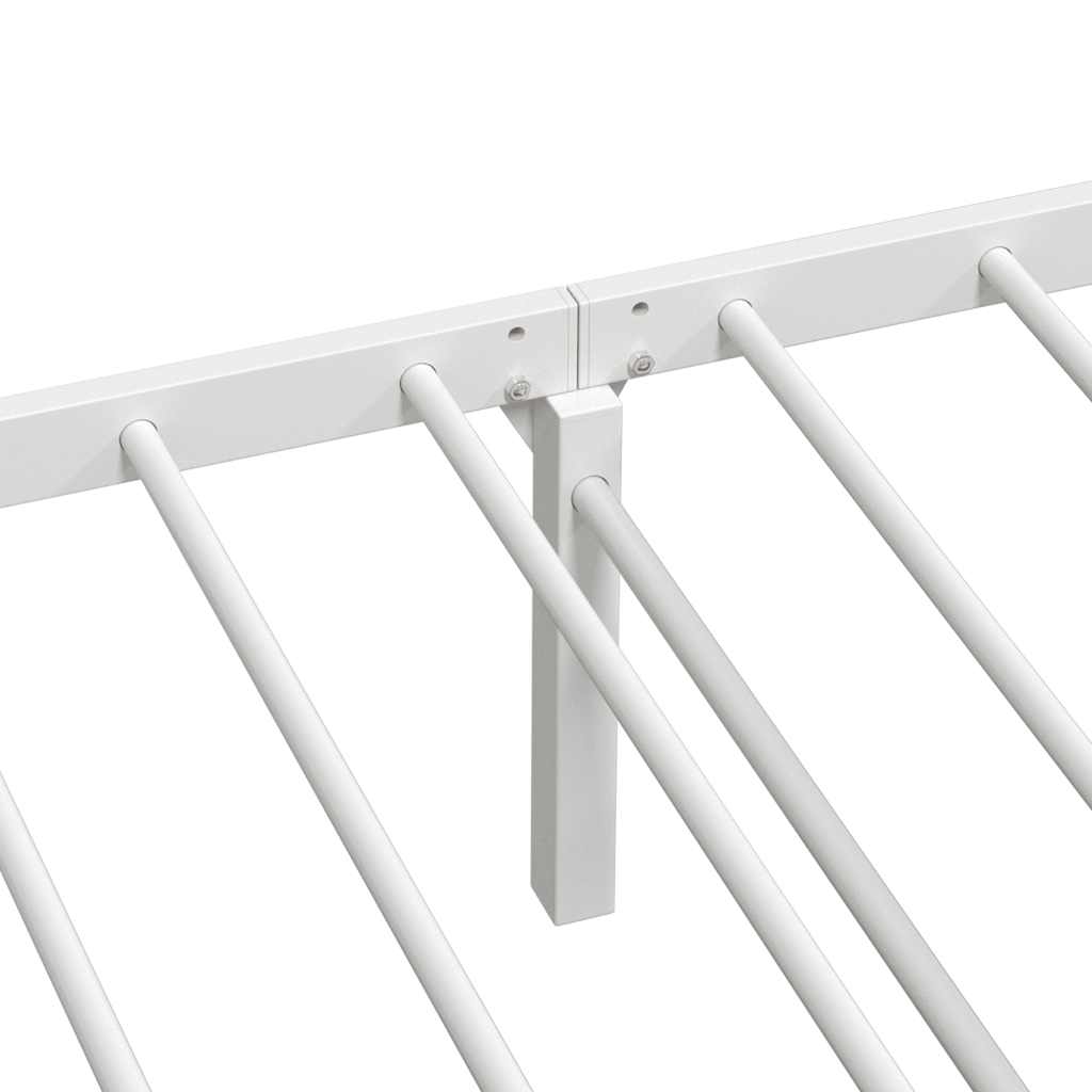 vidaXL Bed Frame without Mattress Foldable White 100x190 cm Steel