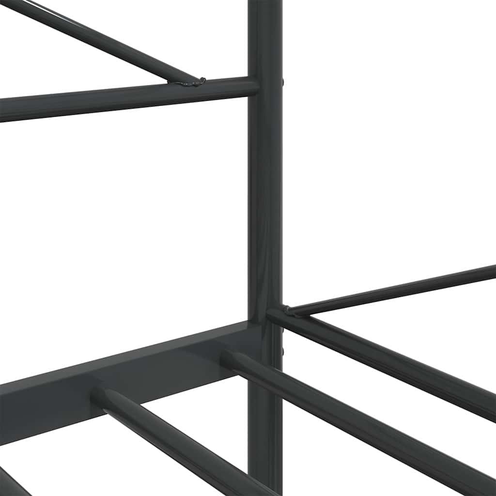 Day Bed without Mattress Black 107x203 cm Steel