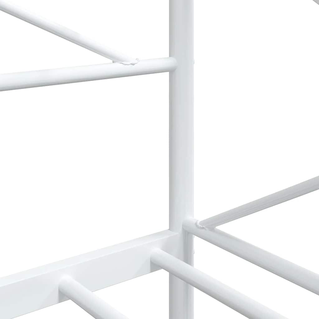 Day Bed without Mattress White 90x200 cm Steel