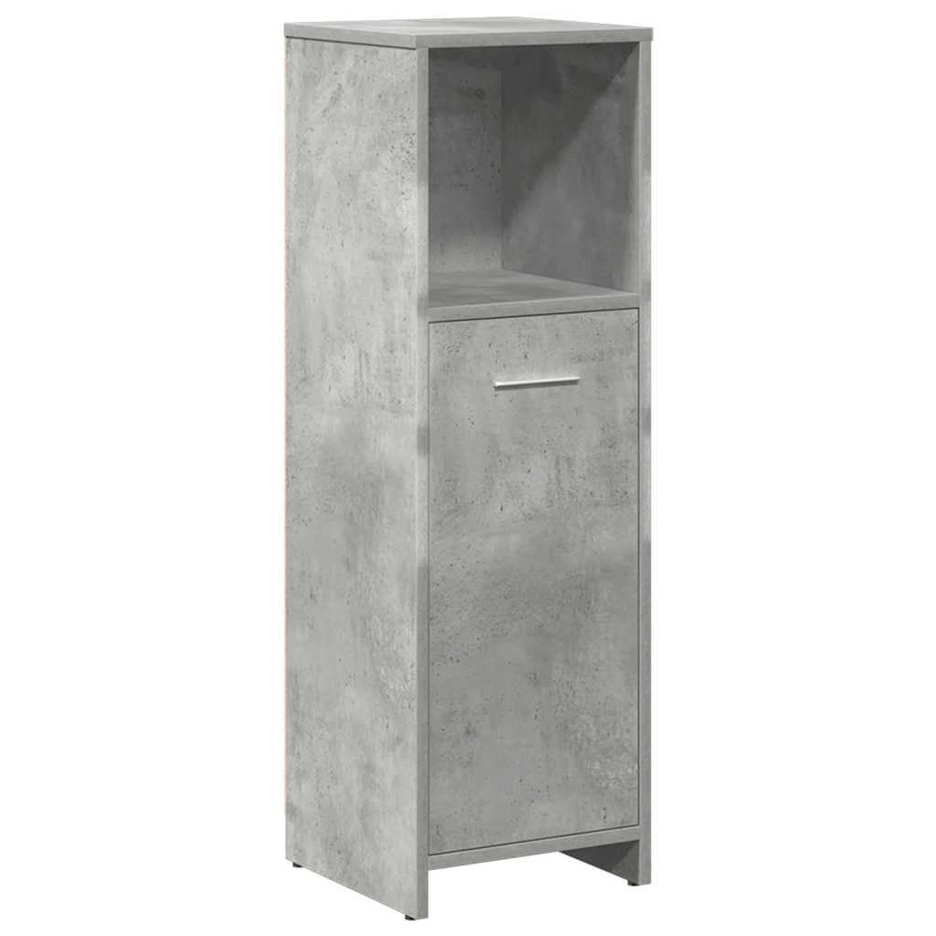 vidaXL 3 Piece Bathroom Furniture Set Concrete Grey Engineered Wood