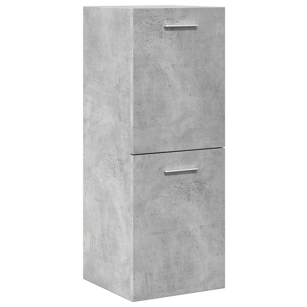 vidaXL 4 Piece Bathroom Furniture Set Concrete Grey Engineered Wood