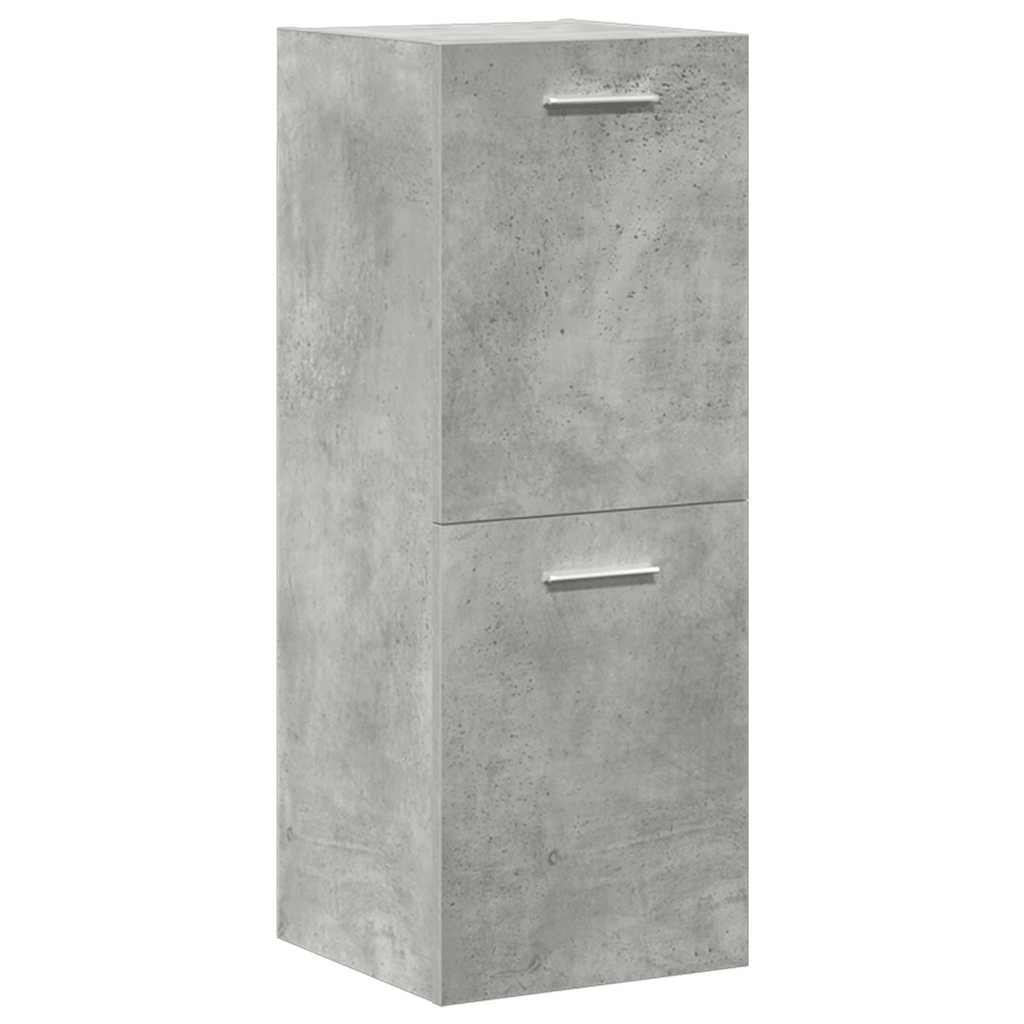 vidaXL 4 Piece Bathroom Furniture Set Concrete Grey Engineered Wood