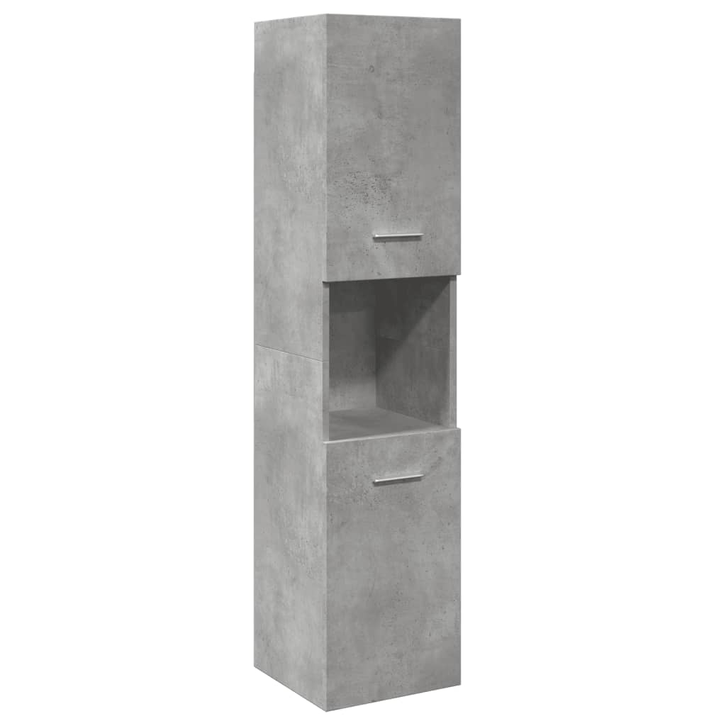 vidaXL 4 Piece Bathroom Furniture Set Concrete Grey Engineered Wood