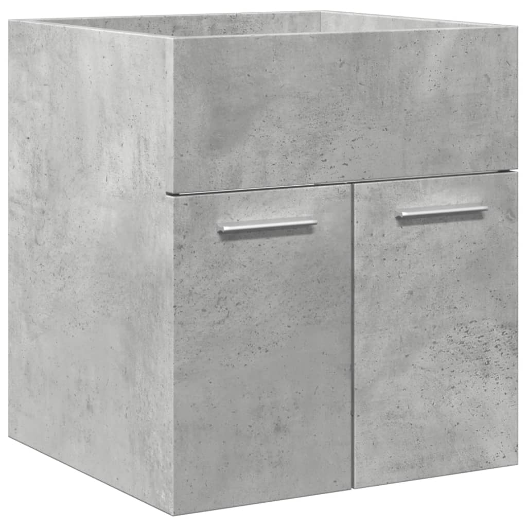 vidaXL 4 Piece Bathroom Furniture Set Concrete Grey Engineered Wood