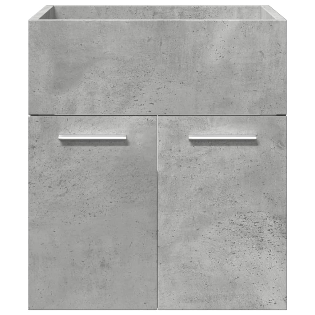 vidaXL 4 Piece Bathroom Furniture Set Concrete Grey Engineered Wood