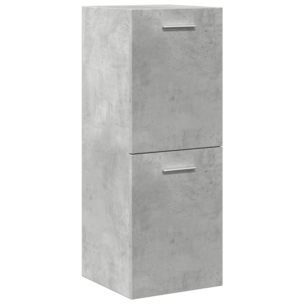 vidaXL 4 Piece Bathroom Furniture Set Concrete Grey Engineered Wood