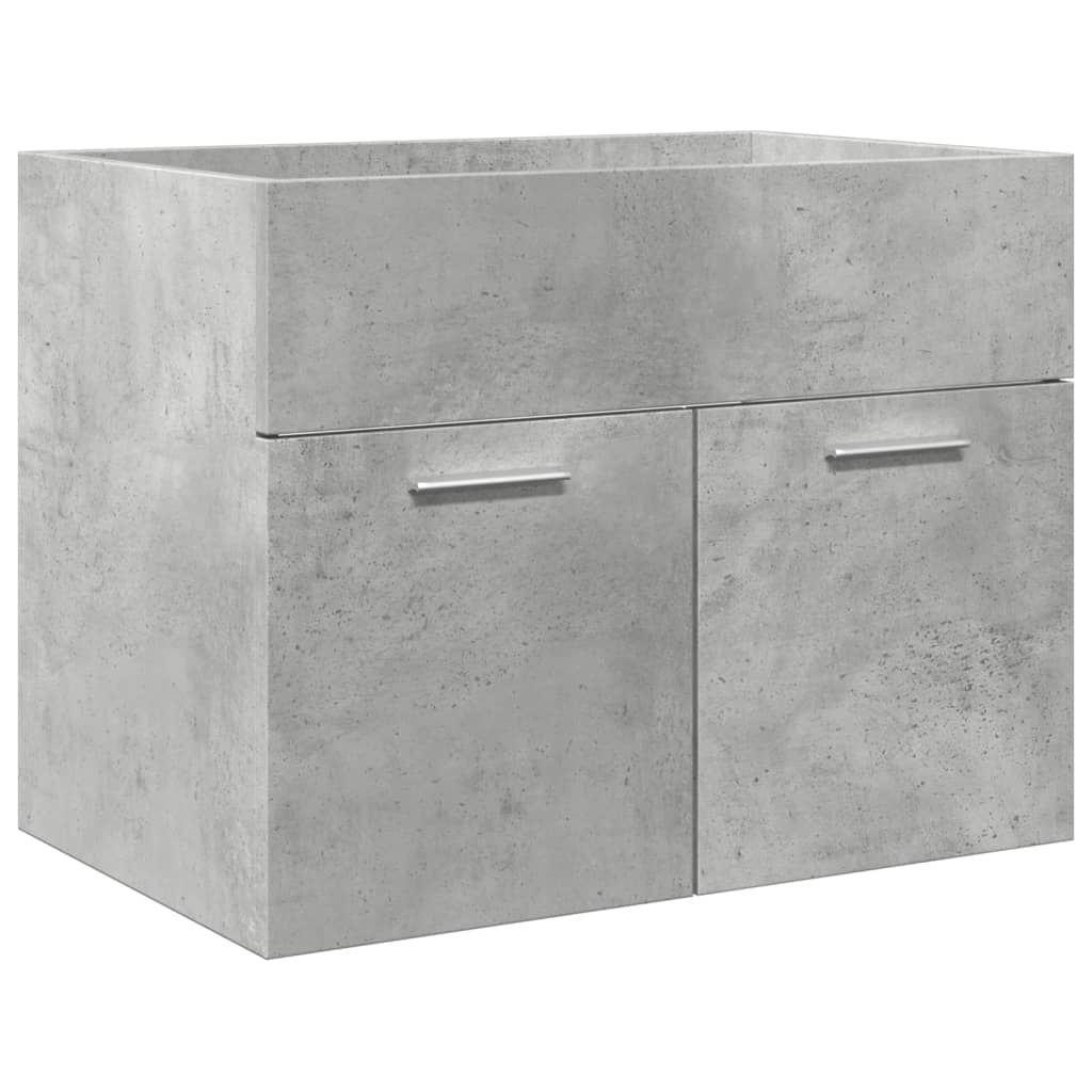 vidaXL 4 Piece Bathroom Furniture Set Concrete Grey Engineered Wood