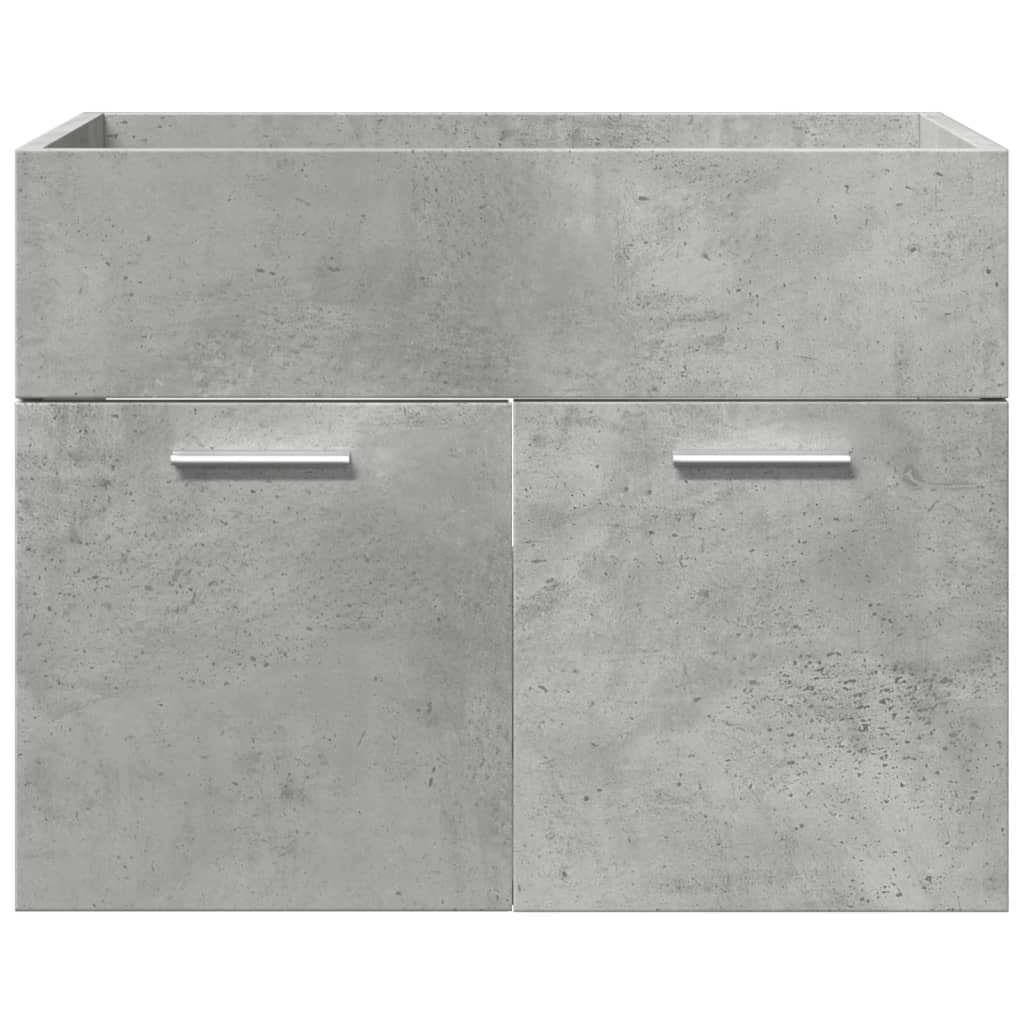 vidaXL 4 Piece Bathroom Furniture Set Concrete Grey Engineered Wood