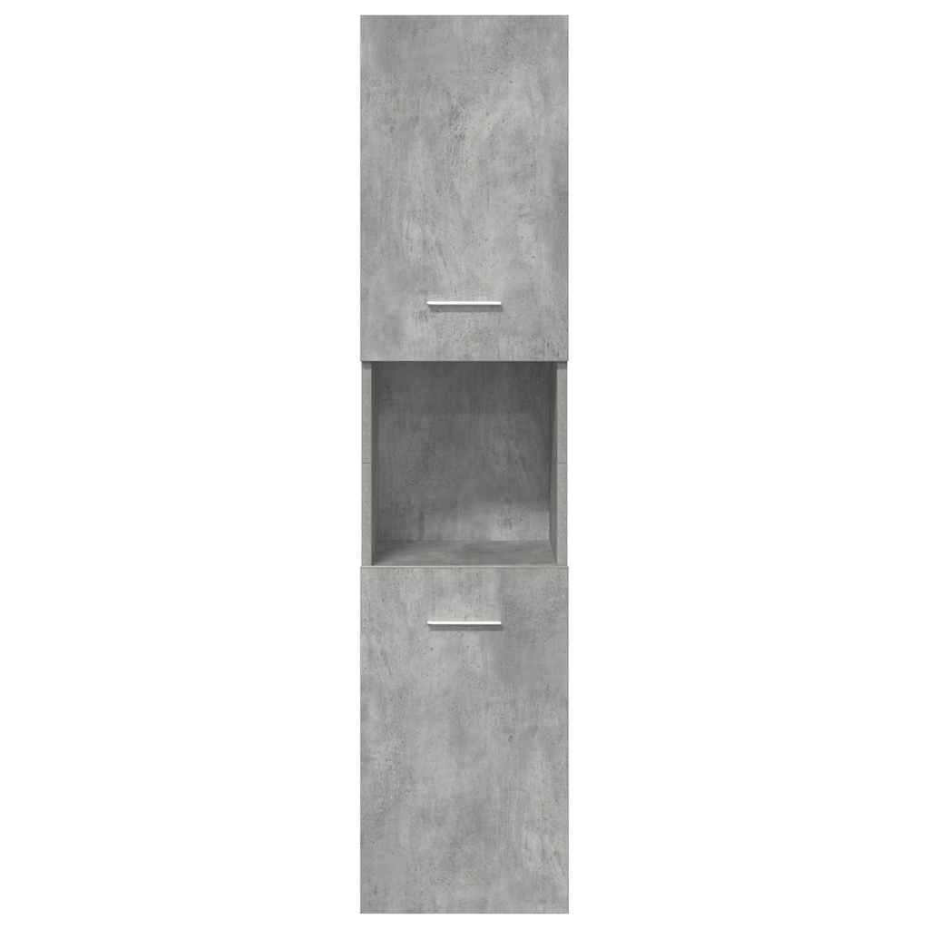 vidaXL 5 Piece Bathroom Furniture Set Concrete Grey Engineered Wood