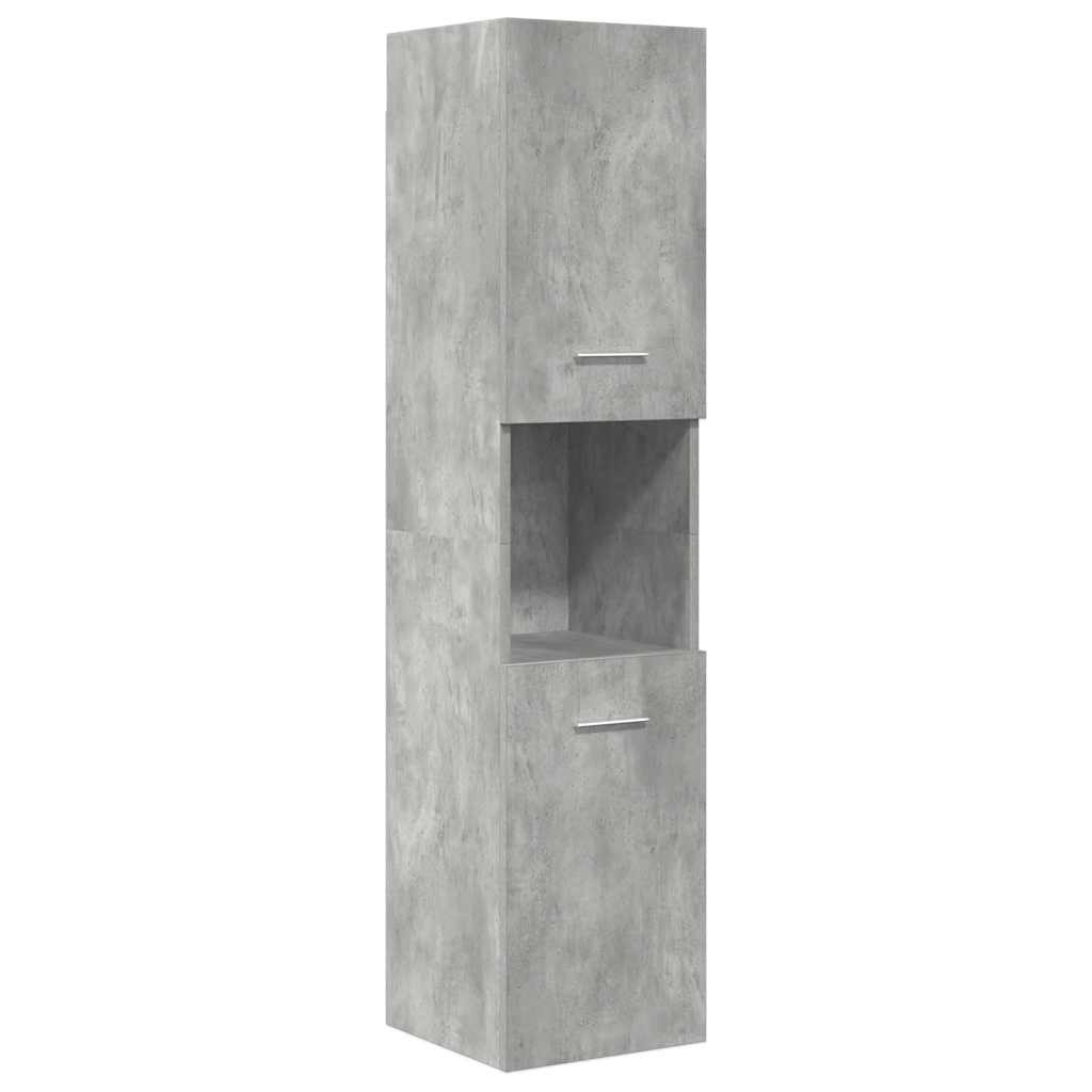 vidaXL 4 Piece Bathroom Furniture Set Concrete Grey Engineered Wood