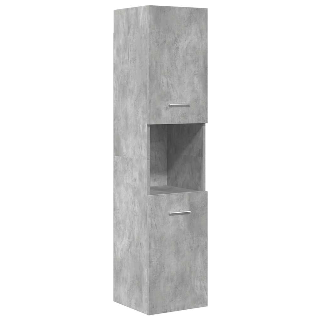 vidaXL 4 Piece Bathroom Furniture Set Concrete Grey Engineered Wood