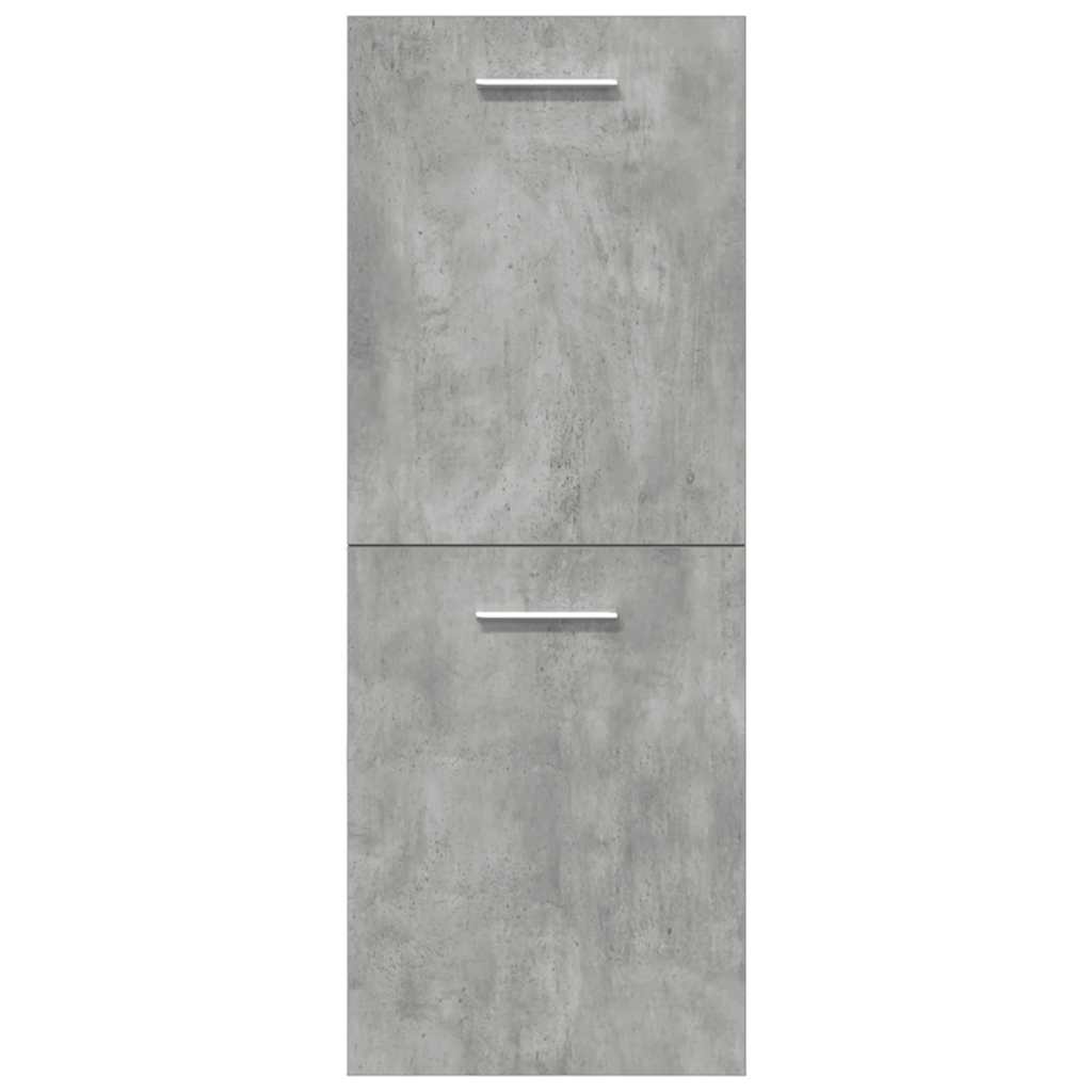 vidaXL 4 Piece Bathroom Furniture Set Concrete Grey Engineered Wood