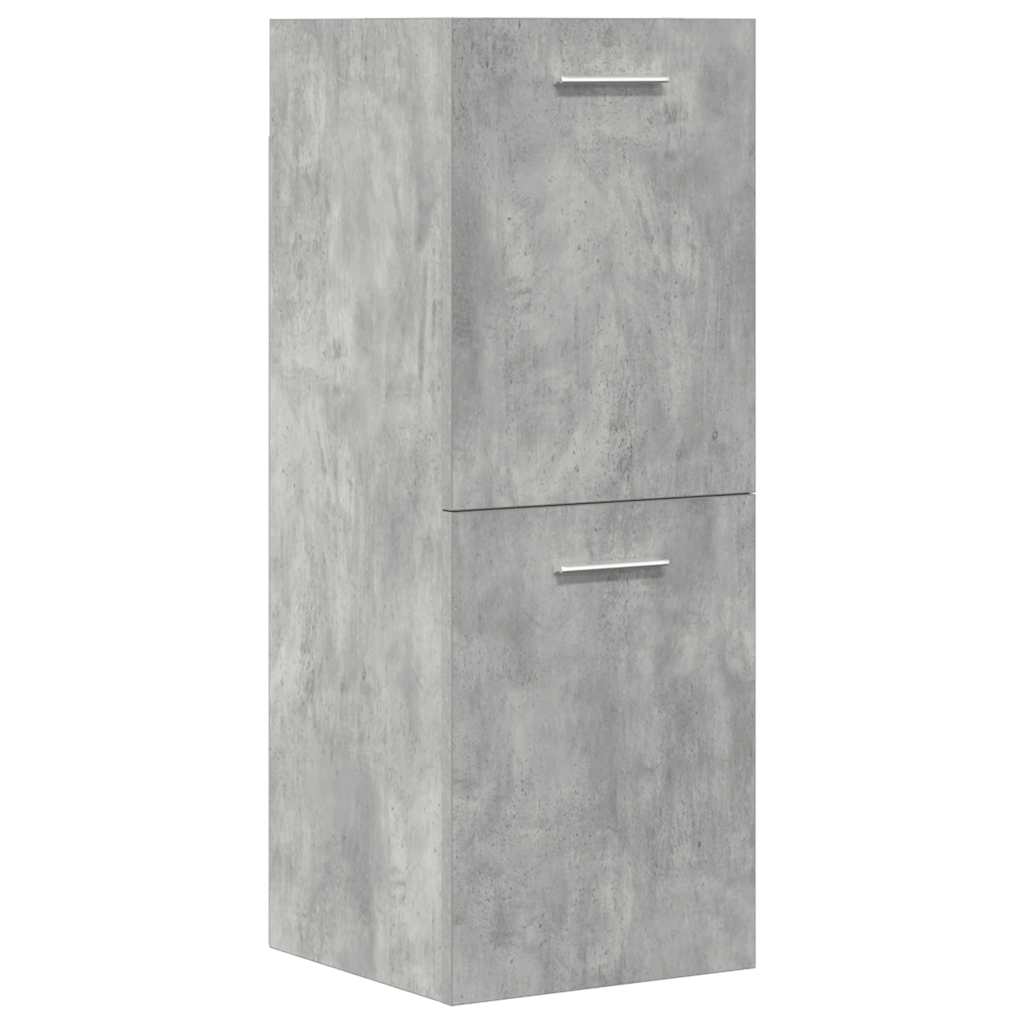 vidaXL 4 Piece Bathroom Furniture Set Concrete Grey Engineered Wood