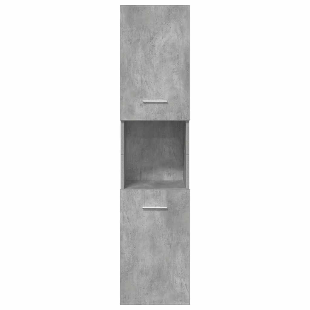 vidaXL 5 Piece Bathroom Furniture Set Concrete Grey Engineered Wood