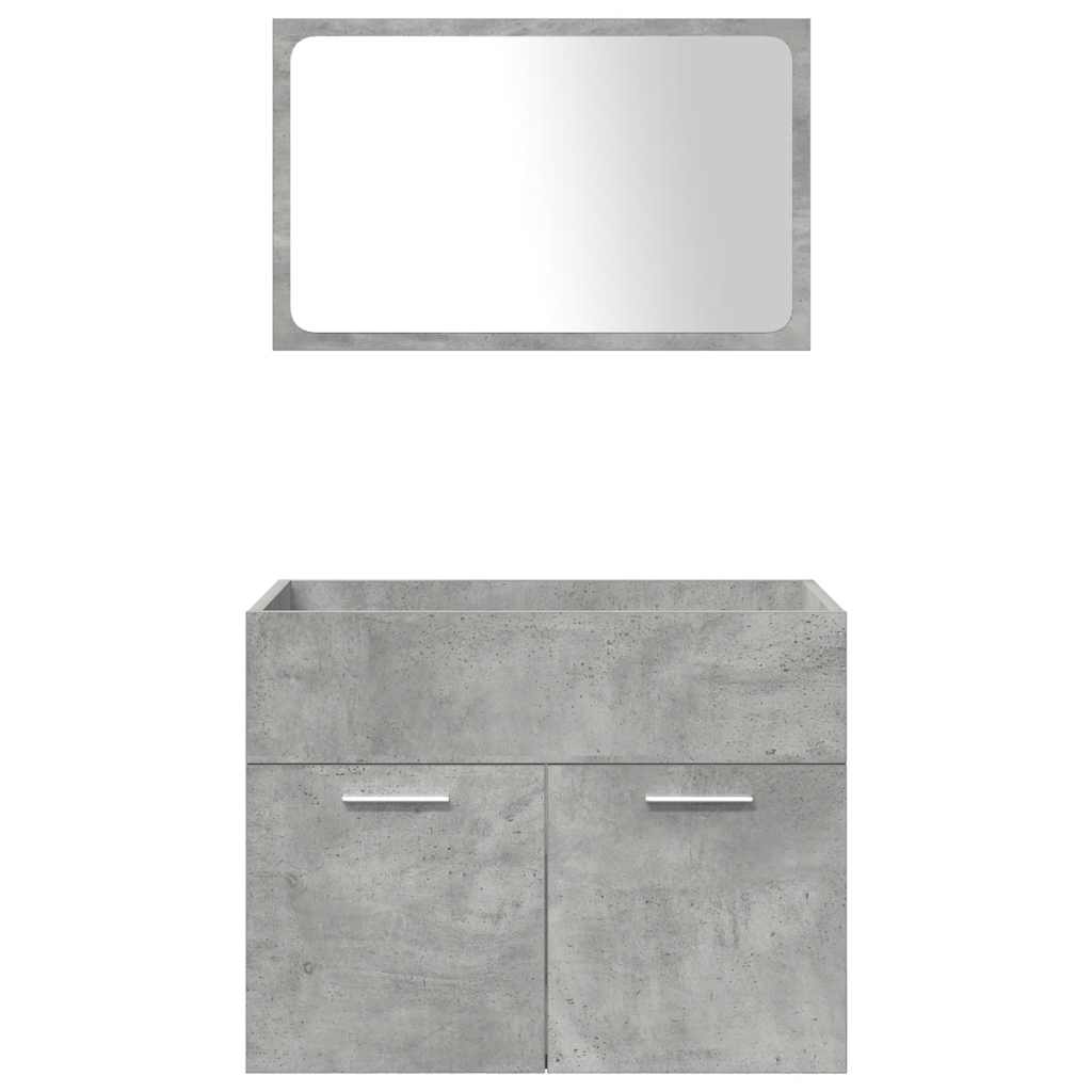 vidaXL 5 Piece Bathroom Furniture Set Concrete Grey Engineered Wood