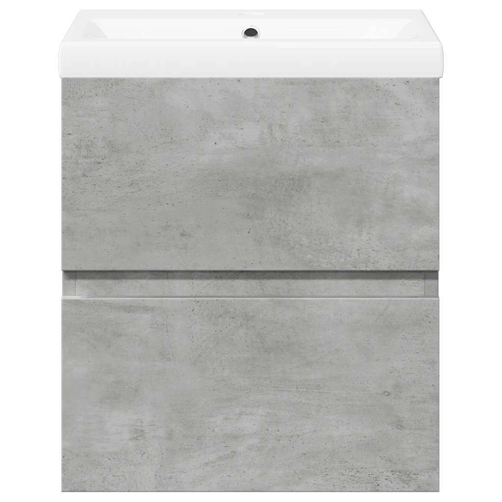 2 Piece Bathroom Furniture Set Concrete Grey Engineered Wood