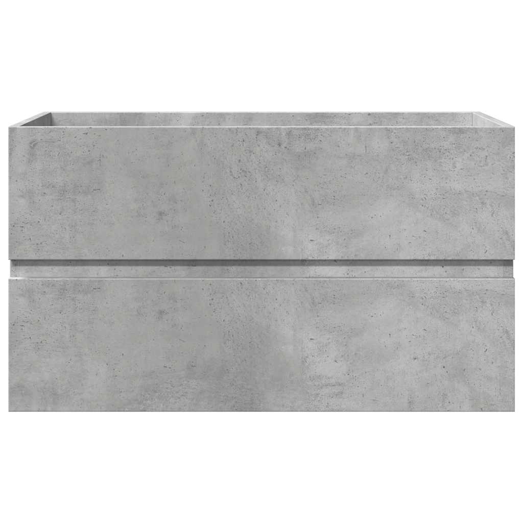 vidaXL 3 Piece Bathroom Furniture Set Concrete Grey Engineered Wood