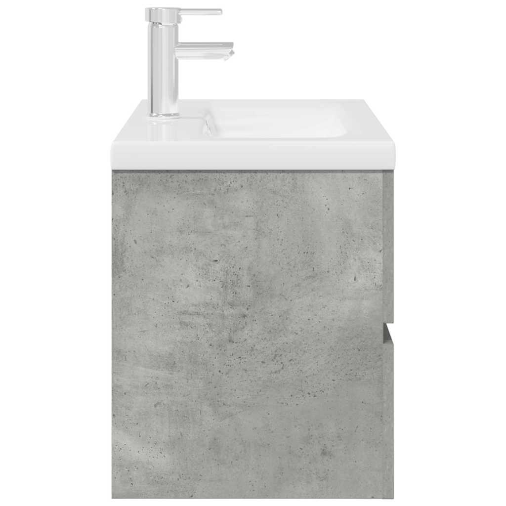 vidaXL 2 Piece Bathroom Furniture Set Concrete Grey Engineered Wood