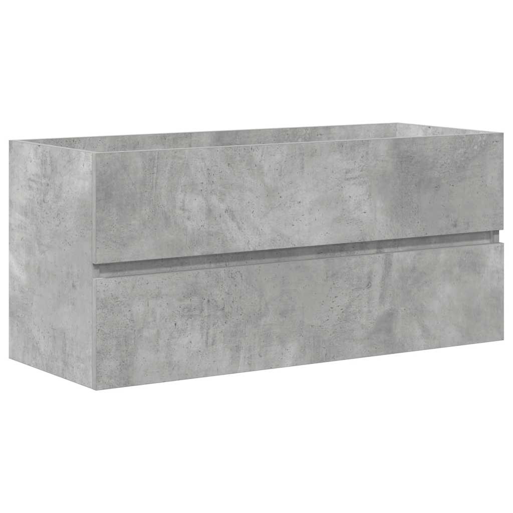 2 Piece Bathroom Furniture Set Concrete Grey Engineered Wood