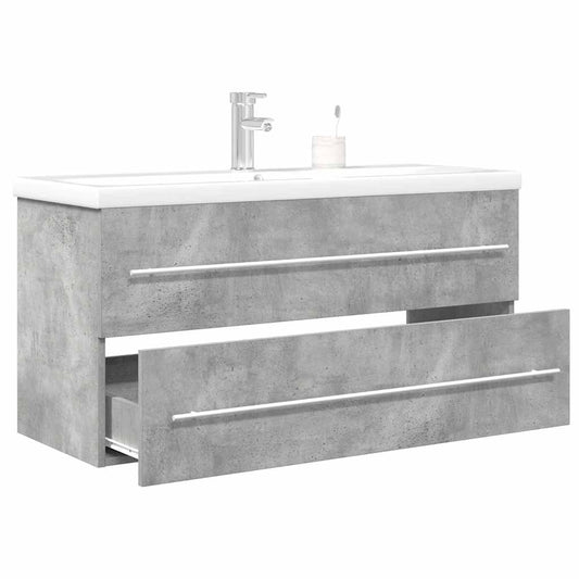 vidaXL 2 Piece Bathroom Furniture Set Concrete Grey Engineered Wood