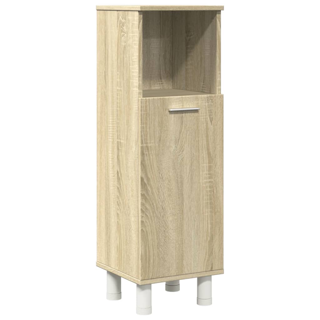 vidaXL 3 Piece Bathroom Furniture set Sonoma Oak Engineered Wood